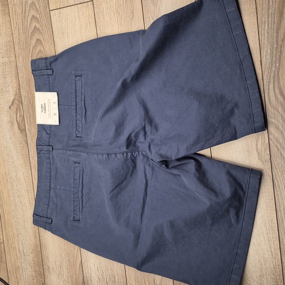 FLINT AND TINDER Solid Dark Blue Sz 32 x 9" Mens 365 Chino Casual Shorts NEW - Picture 7 of 8